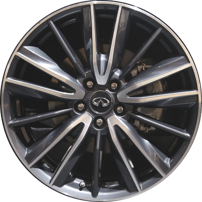 Infiniti QX60 2016-2021 charcoal machined 20x7.5 aluminum wheels or rims. Hollander part number ALY73783, OEM part number 403009NB4A.