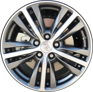 Infiniti QX60 2016-2021 charcoal machined 18x7.5 aluminum wheels or rims. Hollander part number ALY73782, OEM part number 403009NB2A.