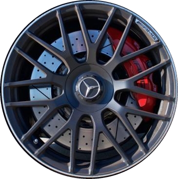 Mercedes-Benz C63 2017-2019 powder coat black 19x9 aluminum wheels or rims. Hollander part number ALY85522U45, OEM part number 2054015900X71.