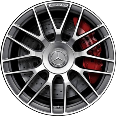 Mercedes-Benz C63 2017-2019 grey machined 19x9 aluminum wheels or rims. Hollander part number ALY85522U10, OEM part number 20540159007X21.