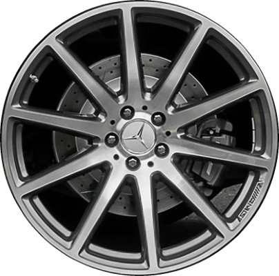 Mercedes-Benz GLE300d 2016, GLE350 2016, GLE400 2016, GLE63-2016-2019 grey machined 20x9 aluminum wheels or rims. Hollander part number 85488, OEM part number 16640127007X21.