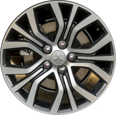 Mitsubishi Outlander 2016-2019, Outlander Sport 2016-2019 charcoal machined 18x7 aluminum wheels or rims. Hollander part number 10408a, OEM part number 4250D536.