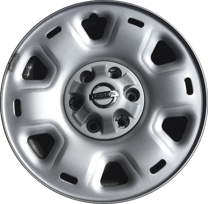 Titan XD 2016-2024 powder coat silver 17x7.5 steel wheels or rims. Hollander part number STL62725, OEM part number 40300EZ00A.