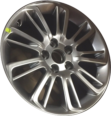 Toyota Camry 2015-2017 powder coat hyper silver 17x7 aluminum wheels or rims. Hollander part number ALY75169, OEM part number 42611YY140, PT758-03140.