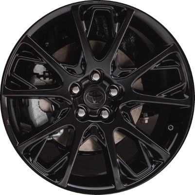 Toyota Corolla 2016-2018 powder coat black 17x7 aluminum wheels or rims. Hollander part number ALY75197U45, OEM part number 42611YY540.