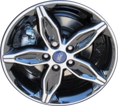 Ford Transit Connect 2016-2018 black machined 17x6.5 aluminum wheels or rims. Hollander part number ALY10082, OEM part number Not Yet Known.