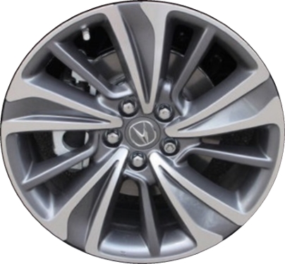 Acura MDX 2017-2020 grey machined 20x8 aluminum wheels or rims. Hollander part number ALY71838U35, OEM part number 42700-TZ5-B21, 42700-TYR-A11.