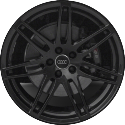Audi A5 2017-2018, S5 2017 powder coat black 20x9 aluminum wheels or rims. Hollander part number 58845U45/59017, OEM part number 8T0601025DE.