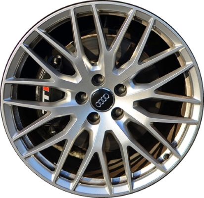 Audi TT 2016-2023 powder coat silver 20x9 aluminum wheels or rims. Hollander part number ALY58997, OEM part number 8S0601025S.