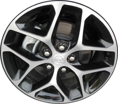 Buick LaCrosse 2016, Regal 2016-2017 black machined 18x8 aluminum wheels or rims. Hollander part number 97464U45/180259, OEM part number Not Yet Known.
