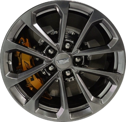 Cadillac ATS-V 2016-2019 powder coat dark hyper 18x9 aluminum wheels or rims. Hollander part number ALY4766U79/4785, OEM part number 23459798.