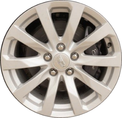 Cadillac ATS 2017-2018 powder coat silver 17x8 aluminum wheels or rims. Hollander part number ALY4788U20, OEM part number 23489520.