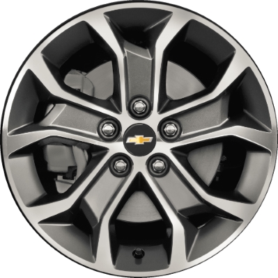 Chevrolet Sonic 2017-2020 grey machined 16x6 aluminum wheels or rims. Hollander part number ALY5790/97923, OEM part number Not Yet Known.
