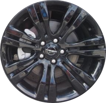 Chrysler 200 2016-2017 powder coat black 18x8 aluminum wheels or rims. Hollander part number ALY2512U45/2608, OEM part number 1WM47DX8AB.