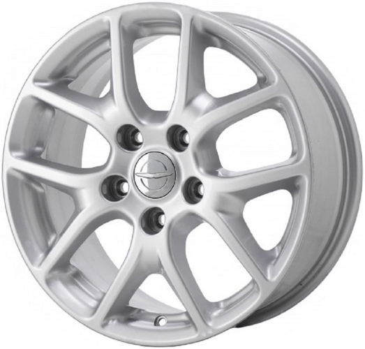Chrysler Pacifica 2017-2025, Voyager 2020-2025 powder coat silver 17x7 aluminum wheels or rims. Hollander part number 2592U20, OEM part number 5ZA29GSAAB.