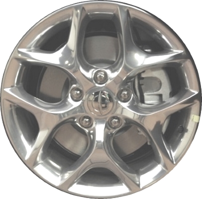 Chrysler Pacifica 2017-2020 polished 18x7.5 aluminum wheels or rims. Hollander part number ALY2594/2593, OEM part number 5RJ43AAAAB, 5RJ43AAAAA.