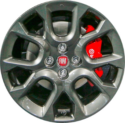 Fiat 124 Spider 2017-2020 powder coat charcoal 17x7 aluminum wheels or rims. Hollander part number ALY61685, OEM part number 68348048AA, 68368813AA.