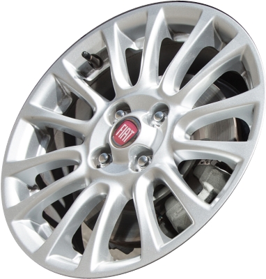 Fiat 124 Spider 2017-2020 powder coat silver 16x6.5 aluminum wheels or rims. Hollander part number ALY61683, OEM part number 68313985AA.