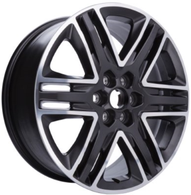 GMC Acadia 2017-2023 charcoal machined 20x8 aluminum wheels or rims. Hollander part number ALY5953U30/5954, OEM part number 23413108.