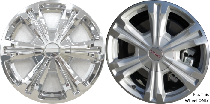 GMC Terrain 2016-2017 Chrome, 6 Spoke, Plastic Hubcaps, Wheel Covers, Wheel Skins, Imposters. ONLY Fits 18 Inch Alloy Wheel Pictured. Part Number IMP-8564PC.