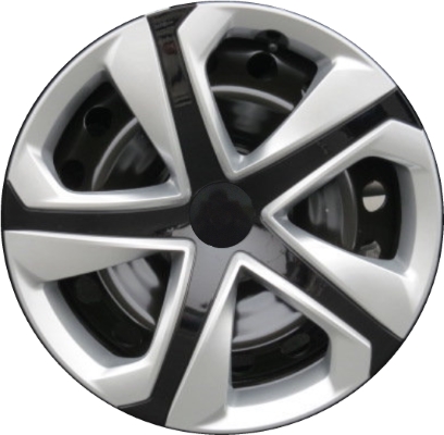 6550SB 16 Inch Aftermarket Silver/Black Hubcaps/Wheel Covers Set