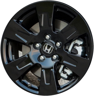 Honda Ridgeline 2017-2020 powder coat black 18x8 aluminum wheels or rims. Hollander part number ALY64105U45, OEM part number 42700T6ZA11.