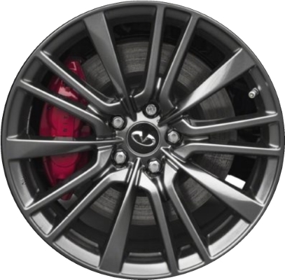 Infiniti Q60 2017 powder coat charcoal 19x9 aluminum wheels or rims. Hollander part number ALY73792U20, OEM part number D0C004HK3D.