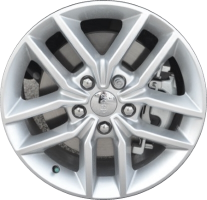 Jeep Grand Cherokee 2017-2018 powder coat silver 18x8 aluminum wheels or rims. Hollander part number ALY9164U20HH, OEM part number 5XK99XZAAA.