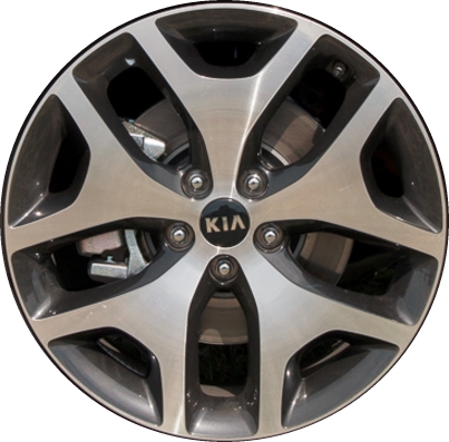 KIA Sportage 2017-2019 charcoal machined 19x7.5 aluminum wheels or rims. Hollander part number ALY74750U30, OEM part number 52910D9430.