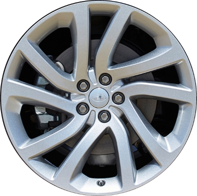 Land Rover Discovery 2017-2024 powder coat silver or black 22x9.5 aluminum wheels or rims. Hollander part number ALY72294U, OEM part number LR082901, LR082900.