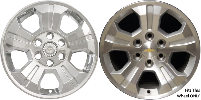 4 Chrome 2014-2019 Silverado 1500 18" Wheel Skins Hub Caps Alloy Rim Full Covers 