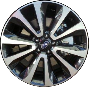 Subaru Forester 2017-2018 charcoal machined 18x7 aluminum wheels or rims. Hollander part number ALY68840, OEM part number 28111SG140.