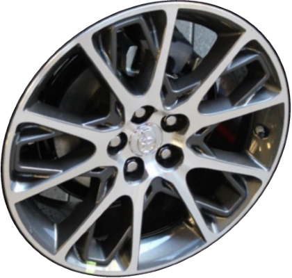 Toyota Corolla 2017-2018 charcoal machined 17x7 aluminum wheels or rims. Hollander part number ALY75197U30/75209, OEM part number Not Yet Known.