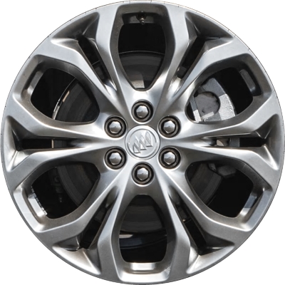Buick Enclave 2018-2021 powder coat smoked hyper silver 20x8 aluminum wheels or rims. Hollander part number ALY5851U78, OEM part number 84181177.