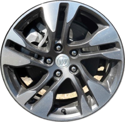 Buick Regal TourX 2018-2020 charcoal machined 18x8 aluminum wheels or rims. Hollander part number ALY4811, OEM part number 13463432.