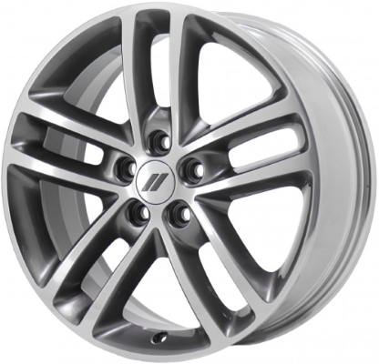 Dodge Challenger AWD 2018-2019, Charger AWD 2018-2019 dark grey polished 19x7.5 aluminum wheels or rims. Hollander part number 2637U90, OEM part number Not Yet Known.