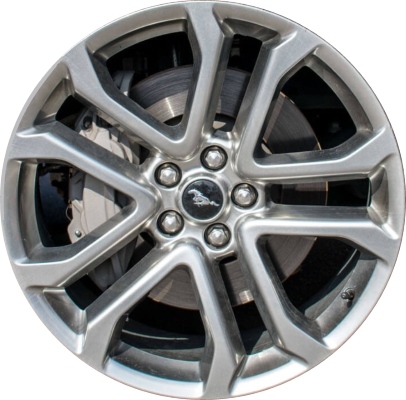 Ford Mustang 2018-2023 powder coat hyper silver 20x9 aluminum wheels or rims. Hollander part number ALY10167, OEM part number JR3Z1007C.