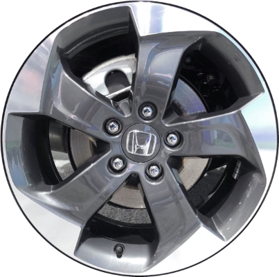 Honda HR-V 2018 charcoal machined 17x7.5 aluminum wheels or rims. Hollander part number ALY64075U35.LC161, OEM part number 42700T7WA61.