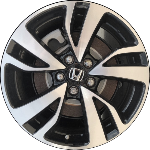 Honda Odyssey 2018-2020 black machined 19x7.5 aluminum wheels or rims. Hollander part number ALY64120U45, OEM part number 42700-THR-A31.