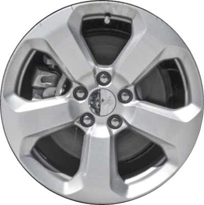 Jeep Compass 2018-2021 powder coat silver 17x7 aluminum wheels or rims. Hollander part number ALY9188, OEM part number 5VC25GSAAA.