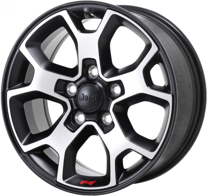 Jeep Wrangler 2019-2023, Wrangler JL 2018 black polished 17x7.5 aluminum wheels or rims. Hollander part number 9218U90, OEM part number 6BZ391XFAA, 6BZ393XFAA.