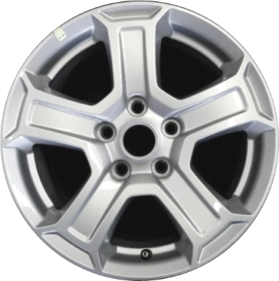 Jeep Wrangler 2019-2023, Wrangler JL 2018 powder coat silver 17x7.5 aluminum wheels or rims. Hollander part number 9216, OEM part number 5VH23GSAAA.