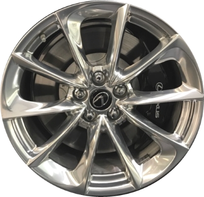 Lexus LC500-2018-2021, LC500h 2018-2021, LS500-2018-2020, LS500h 2018-2020 polished 20x8.5 aluminum wheels or rims. Hollander part number 74357/74369, OEM part number 4261111120.