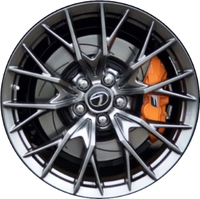 Lexus GS F 2018-2019 powder coat hyper charcoal 19x9 aluminum wheels or rims. Hollander part number ALY74350U78, OEM part number Not Yet Known.