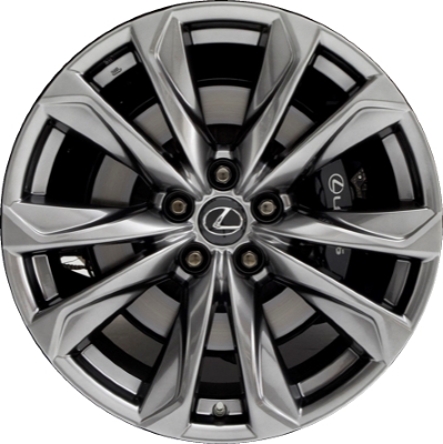 Lexus LS500 2018-2025, LS500h 2018-2025 powder coat smoked hyper 20x8.5 aluminum wheels or rims. Hollander part number 74368, OEM part number 4261150860, 4261A50280, 4261150850, 4261A50270.