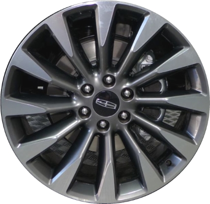 Lincoln Navigator 2018-2021 grey machined 22x9.5 aluminum wheels or rims. Hollander part number ALY10177, OEM part number JL7Z1007B.