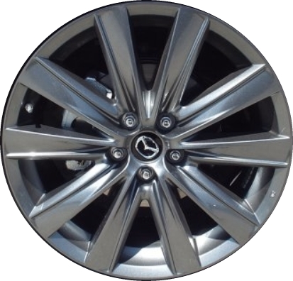 Mazda 6 2018-2021 powder coat medium charcoal 19x7.5 aluminum wheels or rims. Hollander part number ALY64980U35/64981, OEM part number 9965297590, 9965357590.