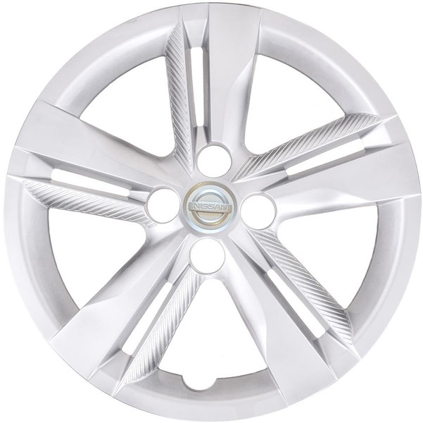 Nissan Kicks 2018-2024, Plastic 5 Double Spoke, Single Hubcap or Wheel Cover For 16 Inch Steel Wheels. Hollander Part Number H53100.