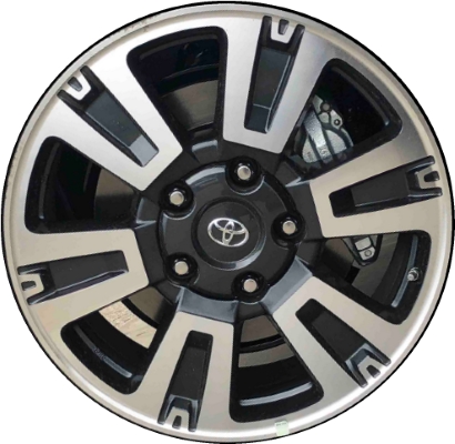 Toyota Tundra 2018-2021 dark charcoal machined 20x8 aluminum wheels or rims. Hollander part number ALY75159U31HH, OEM part number 426110C210.