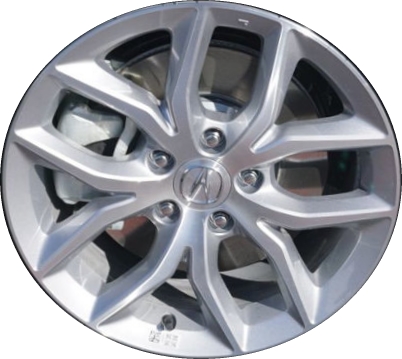 Acura ILX 2019-2022 silver machined 17x7 aluminum wheels or rims. Hollander part number ALY71860U10, OEM part number 42800-T3R-A81.